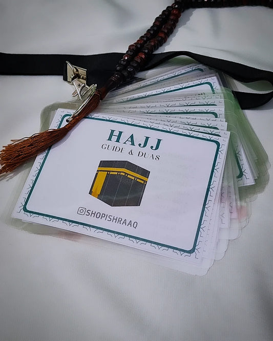 Hajj Guide & Dua Flashcards – Waterproof, Pocket-Friendly, Step-by-Step Companion