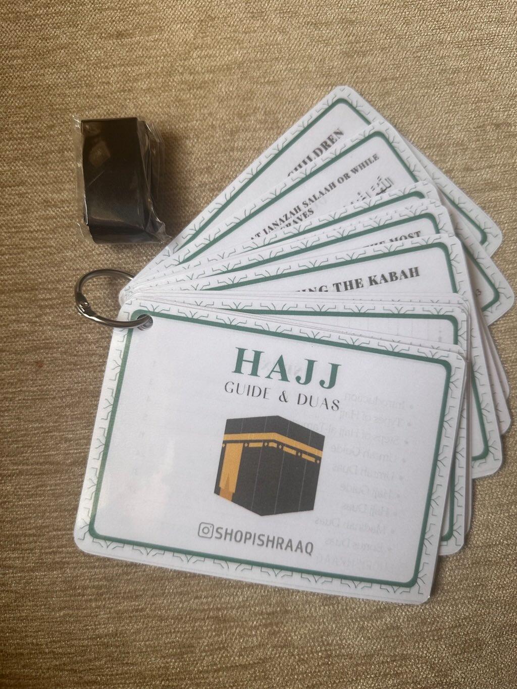Hajj Guide & Dua Flashcards – Waterproof, Pocket-Friendly, Step-by-Step Companion