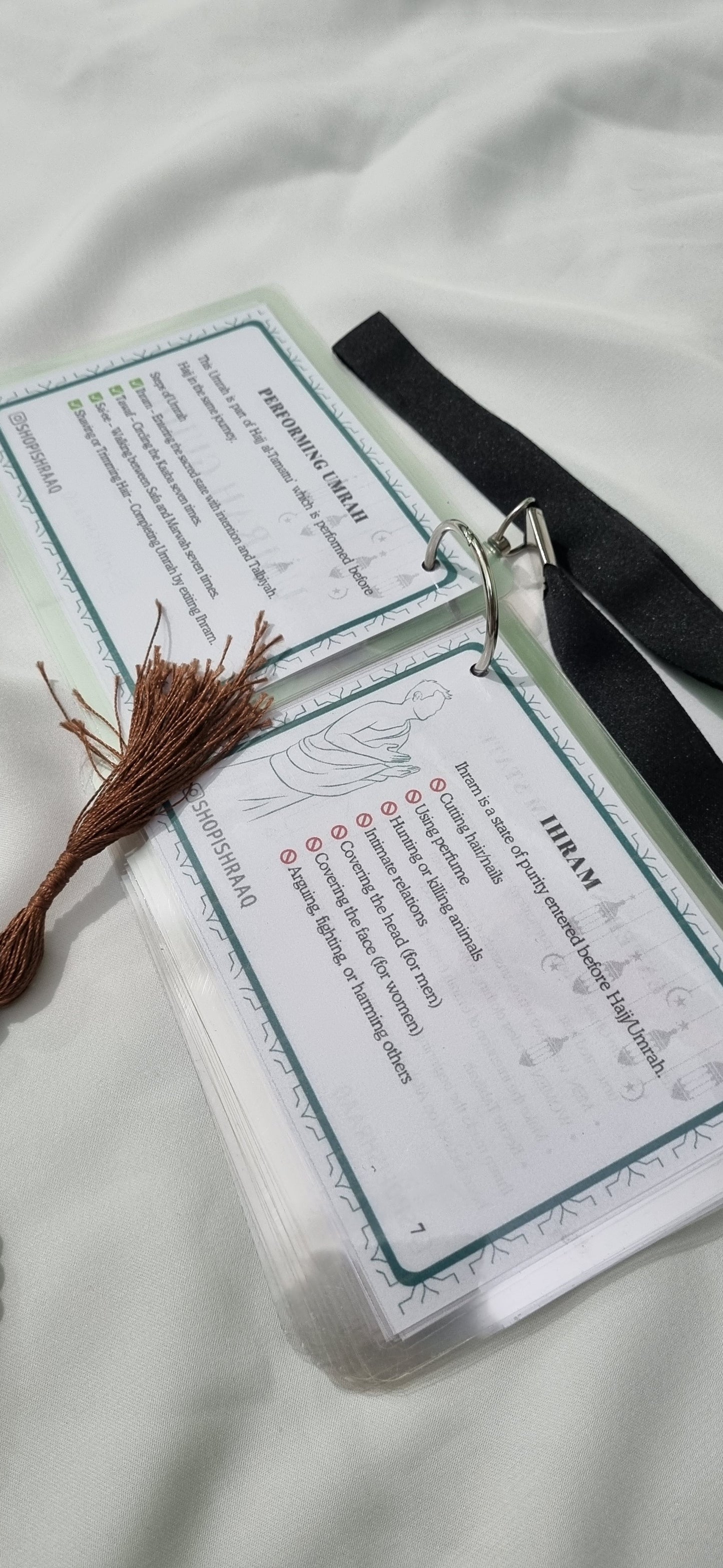 Hajj Guide & Dua Flashcards – Waterproof, Pocket-Friendly, Step-by-Step Companion