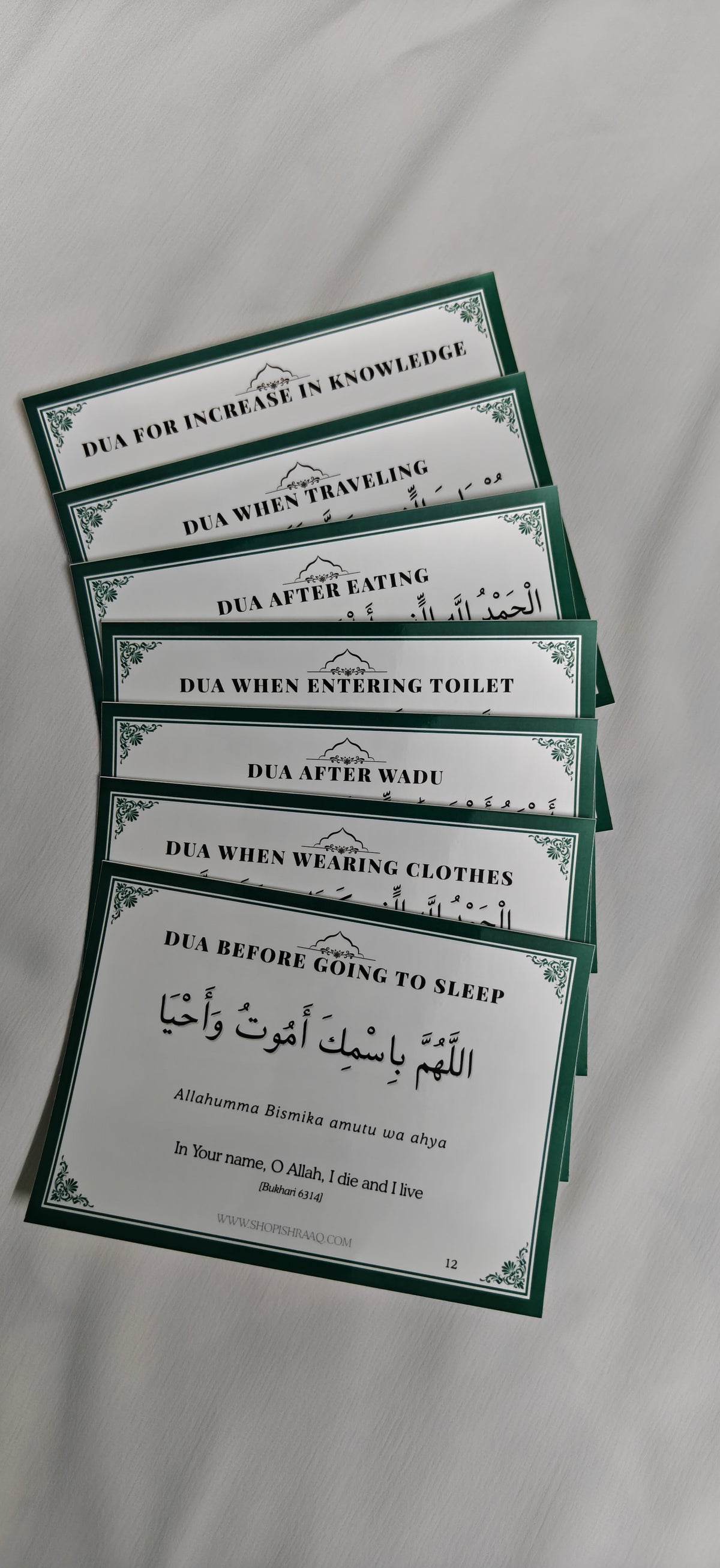 ISLAMIC DUA STICKERS – Daily Dua Reminders [15 Dua set]