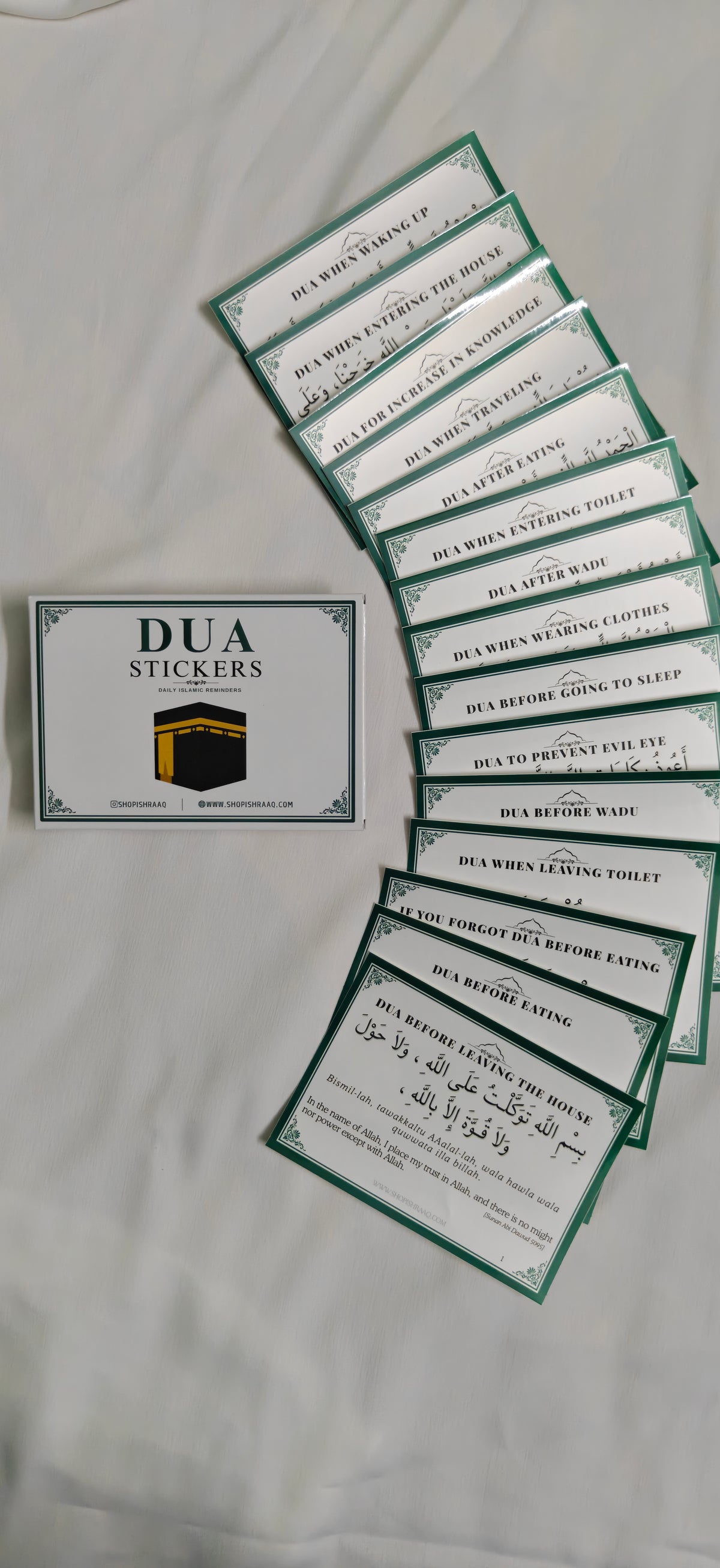 ISLAMIC DUA STICKERS – Daily Dua Reminders [15 Dua set]