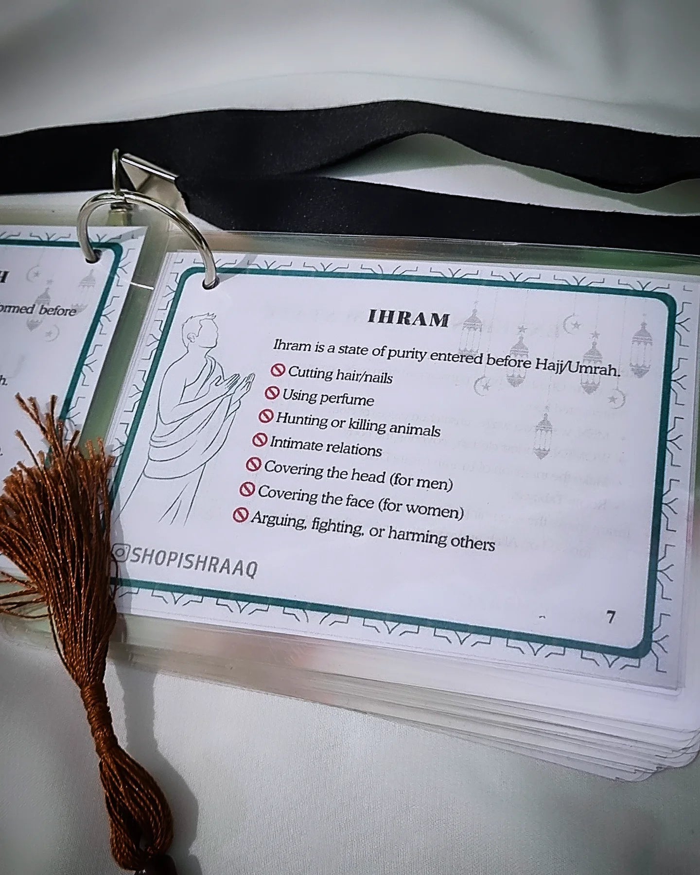 Hajj Guide & Dua Flashcards – Waterproof, Pocket-Friendly, Step-by-Step Companion